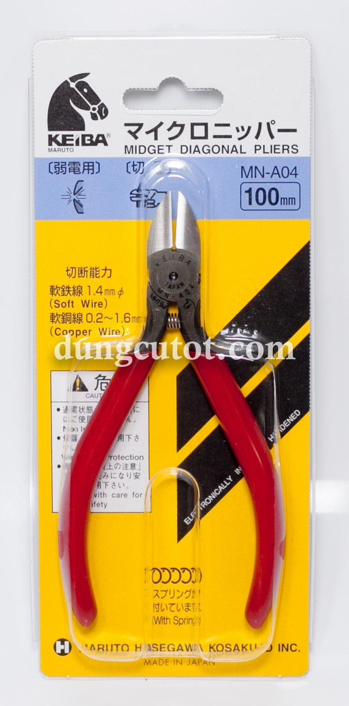 Kìm cắt Keiba MN-A04 chính hãng Nhật Bản, kìm cắt mini sắc bén dùng trong cơ khí và điện tử